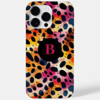 Monograma Colorful Modern Leopard Print
