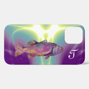 Funda Para iPhone 12 Monograma COLORIDO DE LA TROUTA DE LLUVIA