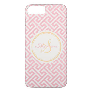 Funda Para iPhone 8 Plus/7 Plus Monograma con patrón geométrico de clave griega ro