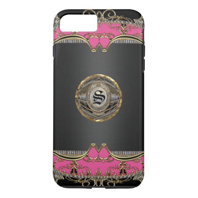 Funda De Case-Mate Para iPhone Monograma de Adalicia Bonitos Knights Plus (Reverso)