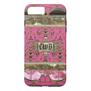 Funda Para iPhone 8 Plus/7 Plus Monograma de AngelRhyse II Lark Elegant Damask