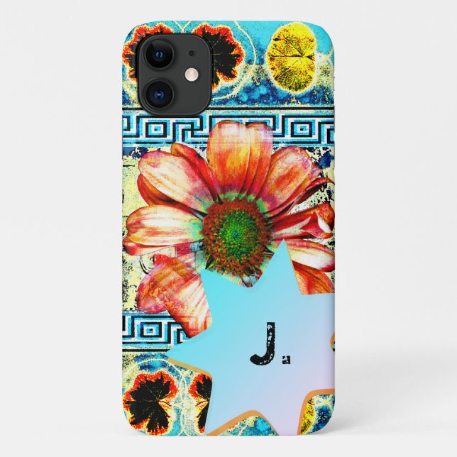 Funda De Case-Mate Para iPhone Monograma de baile antiguo (Reverso)