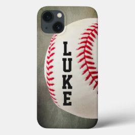 Funda Para iPhone 13 Monograma de béisbol o nombre de letra 2-4