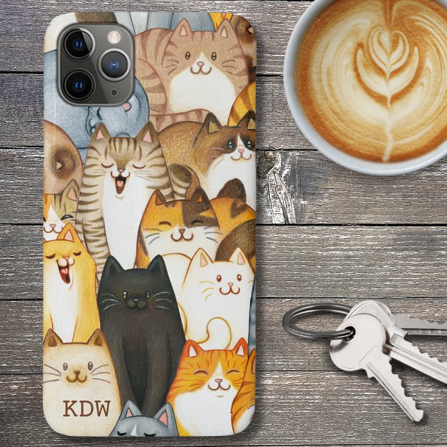 Funda De Case-Mate Para iPhone Monograma de Cats Galore (Subido por el creador)