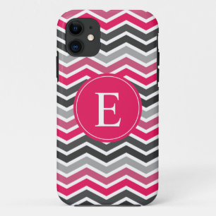 title_seo2 Monograma de Chevron gris rosa