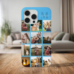 Funda Para iPhone 15 Pro Max Monograma de Collage de fotos personalizado<br><div class="desc">Estuche para iPhone monograma de Collage de fotos personalizado</div>