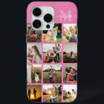 Funda Para iPhone 15 Pro Max Monograma de Collage de fotos personalizado<br><div class="desc">Estuche para iPhone monograma de Collage de fotos personalizado</div>
