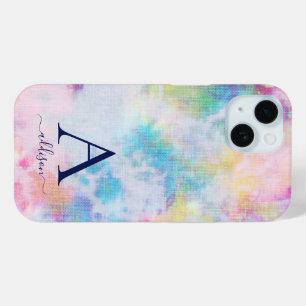Funda Para iPhone 15 Monograma de color de tinte giratorio