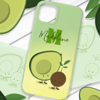 Monograma de comida de aguacate