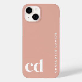 Funda Para iPhone 14 De Case-Mate Monograma de Cute Girly Peach