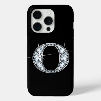 Funda Para iPhone 15 Pro Monograma de diamante falso