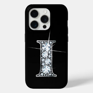 Funda Para iPhone 15 Pro Monograma de Diamante Falso