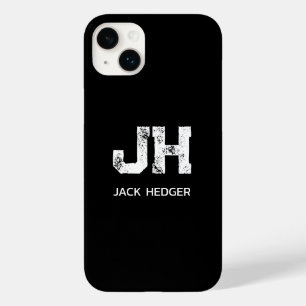 FUNDA PARA iPhone 14 PLUS DE Case-Mate MONOGRAMA DE DOS LETRAS BLANCO MINIMALISTA NOMBRE 