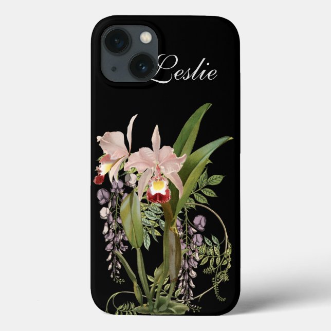 Funda De Case-Mate Para iPhone Monograma de floración (Reverso)