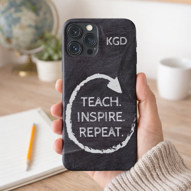 Funda De Case-Mate Para iPhone Monograma de Frase en Pizarra (Subido por el creador)