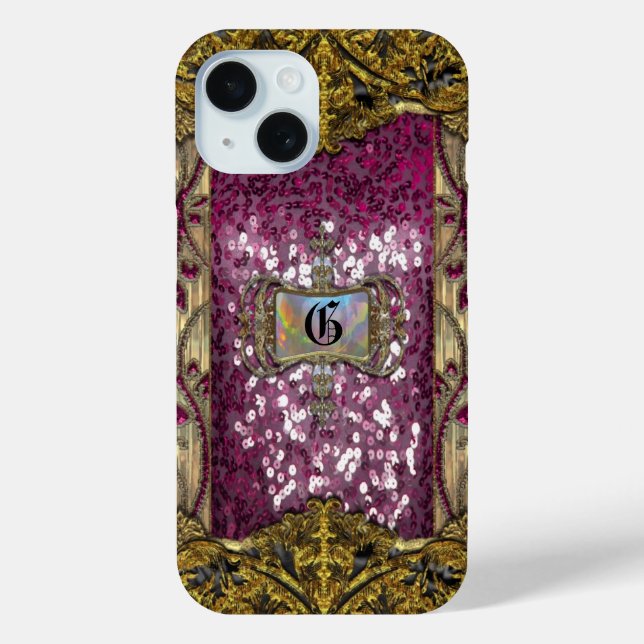 Funda De Case-Mate Para iPhone Monograma de Gleemshore Grace Victorian (Reverso )