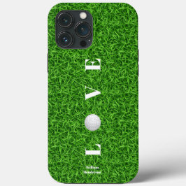 Funda Para iPhone 13 Pro Max Monograma de golf de amor moderno papá de golf del