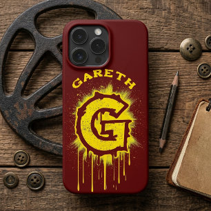 Funda Para iPhone 13 Pro Monograma de grafiti urbano letra "G"