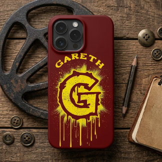 Funda Para iPhone 13 Pro Monograma de grafiti urbano letra "G"