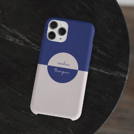 Funda Para iPhone 13 Monograma de guion y guion púrpura de mediados de 