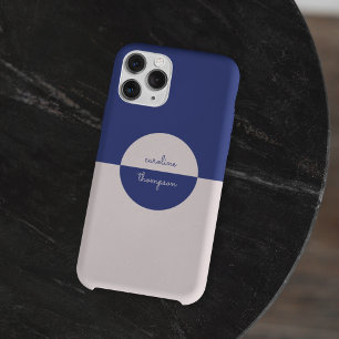 Funda Para iPhone 13 Monograma de guion y guion púrpura de mediados de