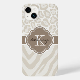 Funda Para iPhone 14 Plus De Case-Mate Monograma de impresión de animales neutrales