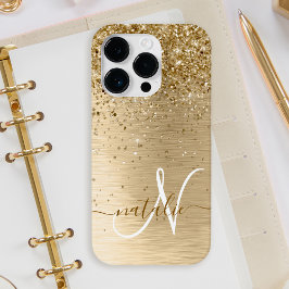 Funda Para iPhone 14 Pro De Case-Mate Monograma de impresión Metalizado con pincel de or
