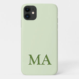 Funda Para iPhone 11 Monograma de iPhone moderno minimalista