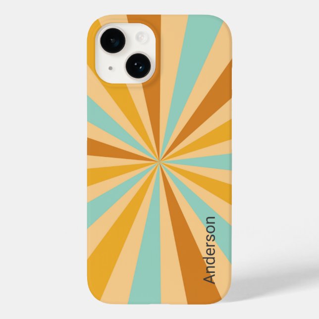 Funda De Case-Mate Para iPhone Monograma de la línea retro Eligant moderna (Reverso )