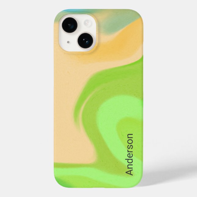 Funda De Case-Mate Para iPhone Monograma de la línea retro Eligant moderna (Reverso )