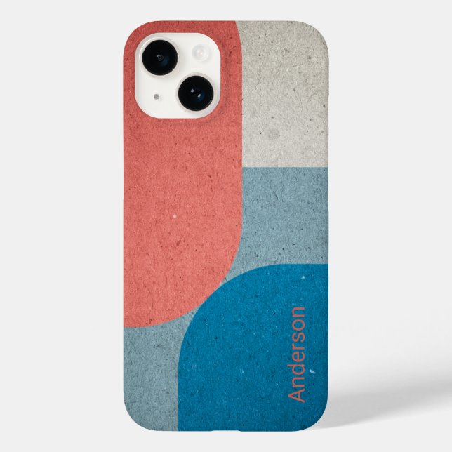 Funda De Case-Mate Para iPhone Monograma de la línea retro Eligant moderna (Reverso )