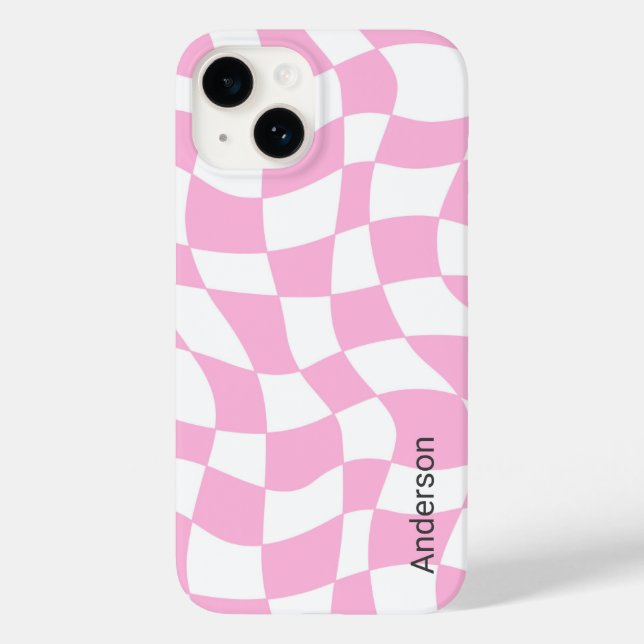 Funda De Case-Mate Para iPhone Monograma de la línea retro Eligant moderna (Reverso )