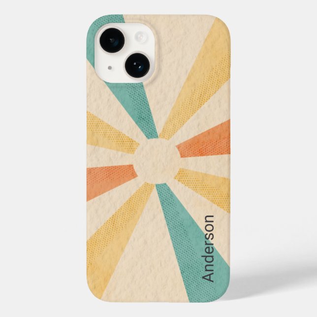 Funda De Case-Mate Para iPhone Monograma de la línea retro Eligant moderna (Reverso )