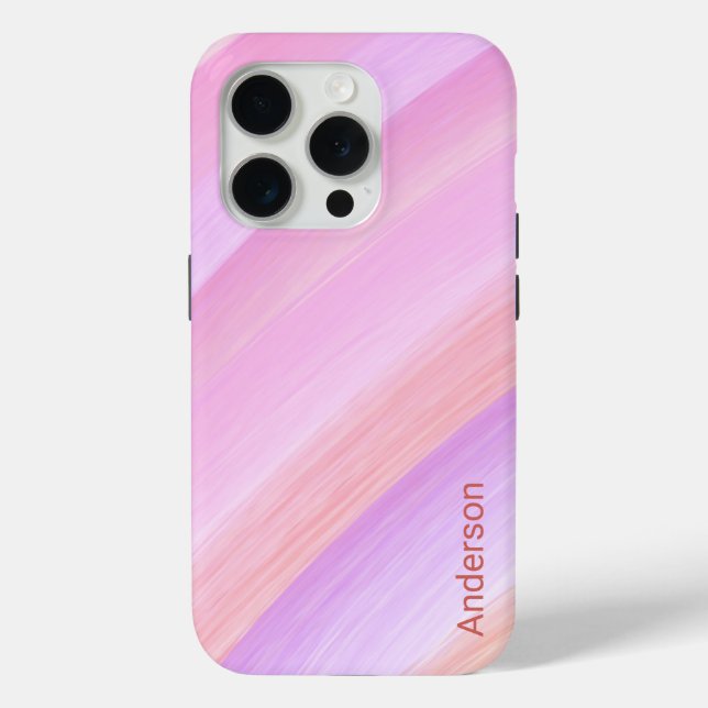 Funda De Case-Mate Para iPhone Monograma de la línea retro Eligant moderna (Reverso )