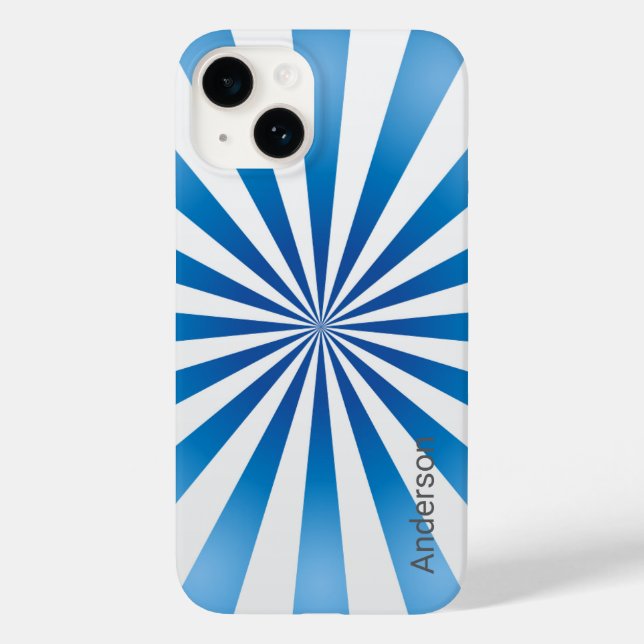 Funda De Case-Mate Para iPhone Monograma de la línea retro Eligant moderna (Reverso )