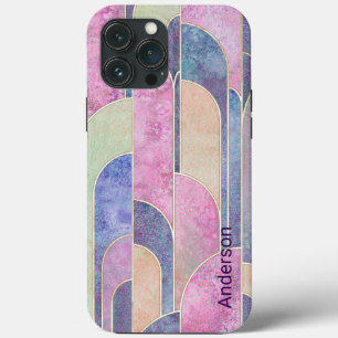 Funda Para iPhone 13 Pro Max Monograma de la línea retro Eligant moderna