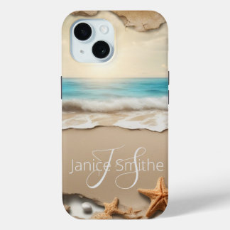 Funda Para iPhone 15 Monograma de la marejada