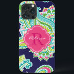 title_seo2 Monograma de la Marina Bohemian Paisley Personaliz<br><div class="desc">Añade un toque de encanto a tu teléfono con este estuche para iPhone paisley pintado a mano. Con un intrincado y artístico patrón paisajístico, este funda aporta una vibrante y animada atmósfera a su estilo cotidiano. Personalízalo con sus iniciales de nombre o monograma para un aspecto único y personalizado. Disponible...</div>