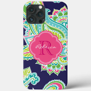 title_seo2 Monograma de la Marina Bohemian Paisley Personaliz