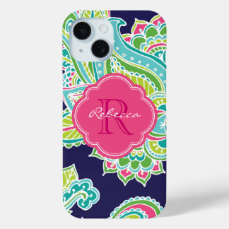 title_seo2 Monograma de la Marina Bohemian Paisley Personaliz