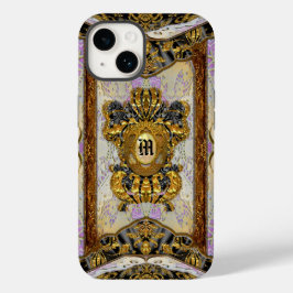 Funda Para iPhone 14 De Case-Mate Monograma de la pasadería Madeline Elegant Damask