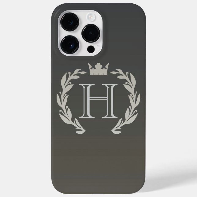 Funda De Case-Mate Para iPhone Monograma de Laurel Wreath (Reverso)