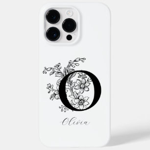 Funda Para iPhone 14 Pro Max De Case-Mate Monograma de letra botánica vintage O nombre