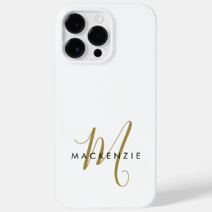 Funda Para iPhone 14 Pro Max De Case-Mate Monograma de letra mayúscula elegante moderno en o