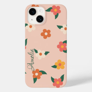 Funda Para iPhone 14 De Case-Mate Monograma de línea retro elegante moderna