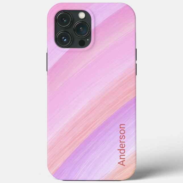 Funda De Case-Mate Para iPhone Monograma de línea retro elegante moderna (Reverso )