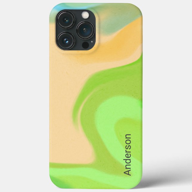 Funda De Case-Mate Para iPhone Monograma de línea retro elegante moderna (Reverso )