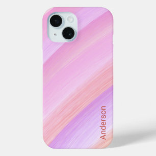 Funda Para iPhone 15 Monograma de línea retro elegante moderna