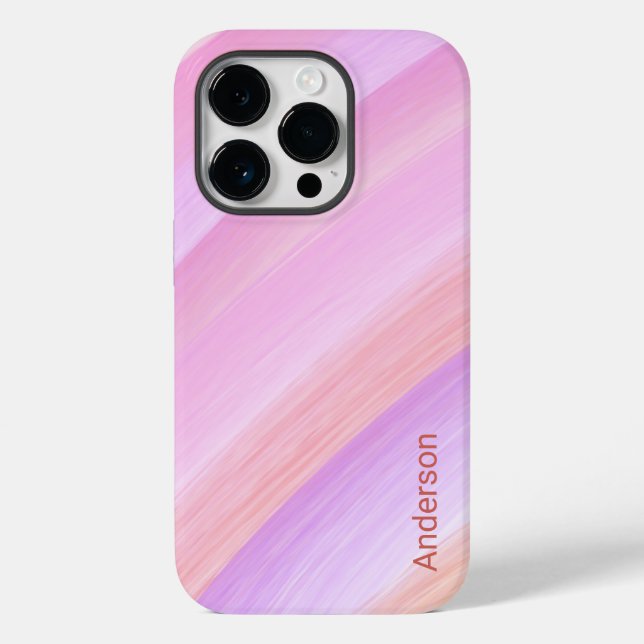Funda De Case-Mate Para iPhone Monograma de línea retro elegante moderna (Reverso )