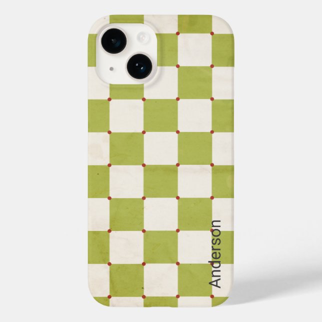 Funda De Case-Mate Para iPhone Monograma de línea retro elegante moderna (Reverso )